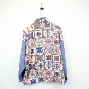 Womens 1/4 Zip Fleece Multicolour | Large
