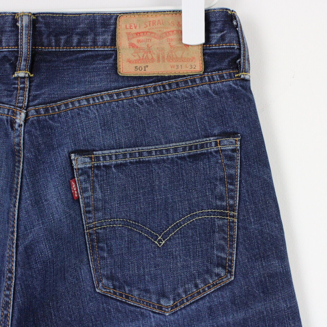 Mens LEVIS 501 Jeans Dark Blue | W31 L28