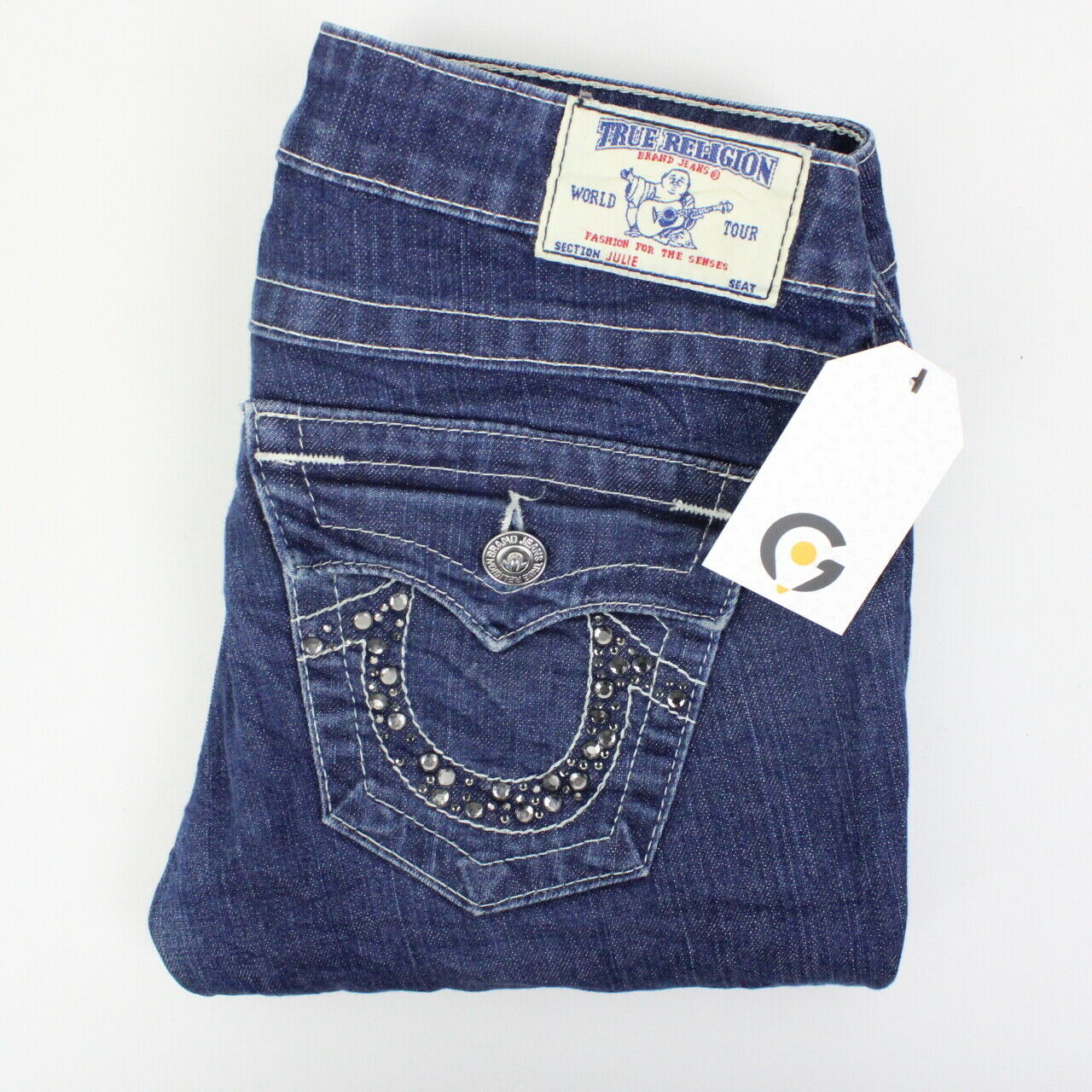 Womens TRUE RELIGION Julie Jeans Blue | W29 L34