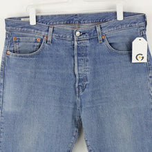 Load image into Gallery viewer, Mens LEVIS 501 ST Jeans Mid Blue | W38 L34
