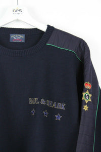 PAUL & SHARK Knit Sweatshirt Navy Blue | Large