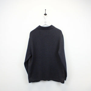 BURBERRYS 90s Mac Coat Navy Blue | Large