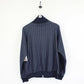 Mens FRED PERRY 90s Track Top Navy Blue | Large
