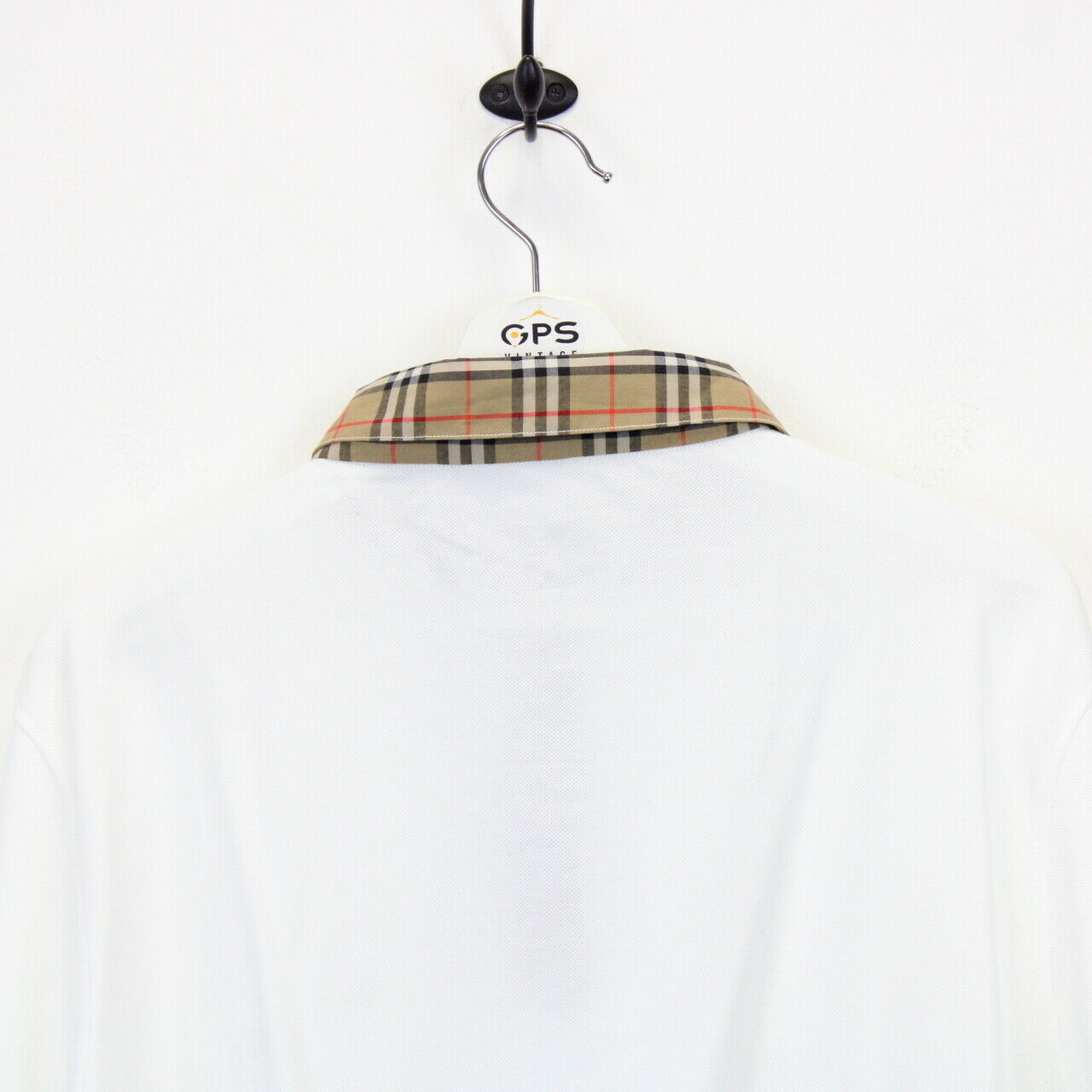 Womens BURBERRY 00s Polo Shirt White | XL