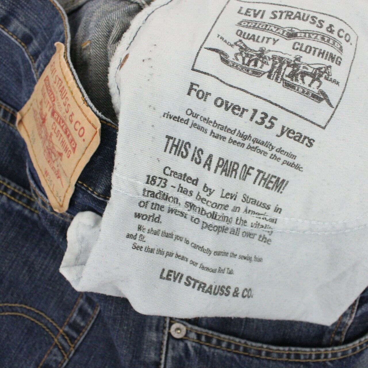 Mens LEVIS 758 Jeans Dark Blue | W38 L34