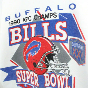 NFL 90s Buffalo BILLS Sweatshirt White | Medium