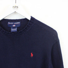 Load image into Gallery viewer, Womens RALPH LAUREN Knit Sweatshirt Navy Blue | Small
