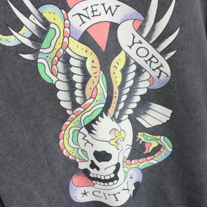 Mens ED HARDY 00s Sweatshirt Grey | Medium