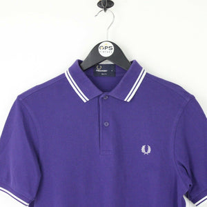 Mens FRED PERRY Polo Shirt Purple | Small