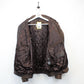 90s Leather Aviator Jacket Brown | XL