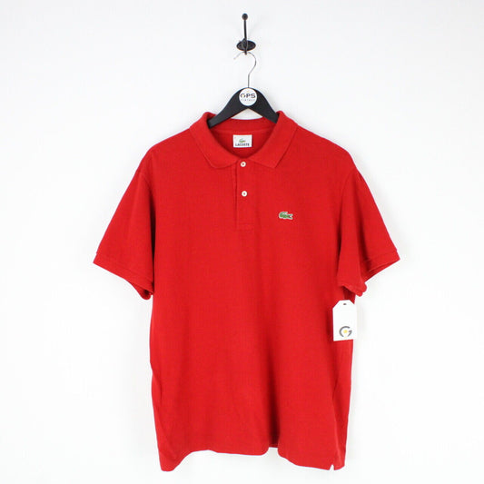 Mens LACOSTE Polo Shirt Red | XL