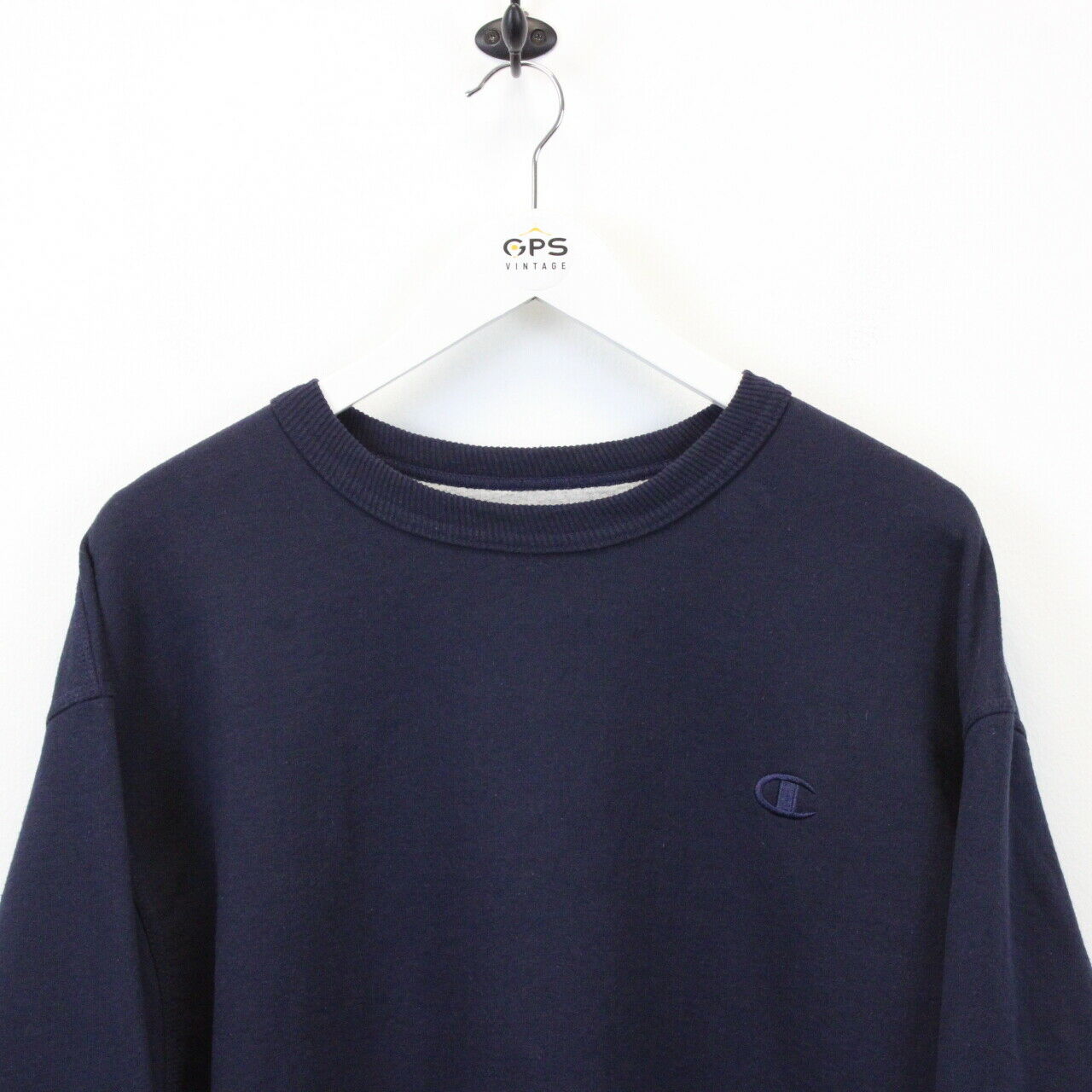 CHAMPION 00s Sweatshirt Navy Blue | XL