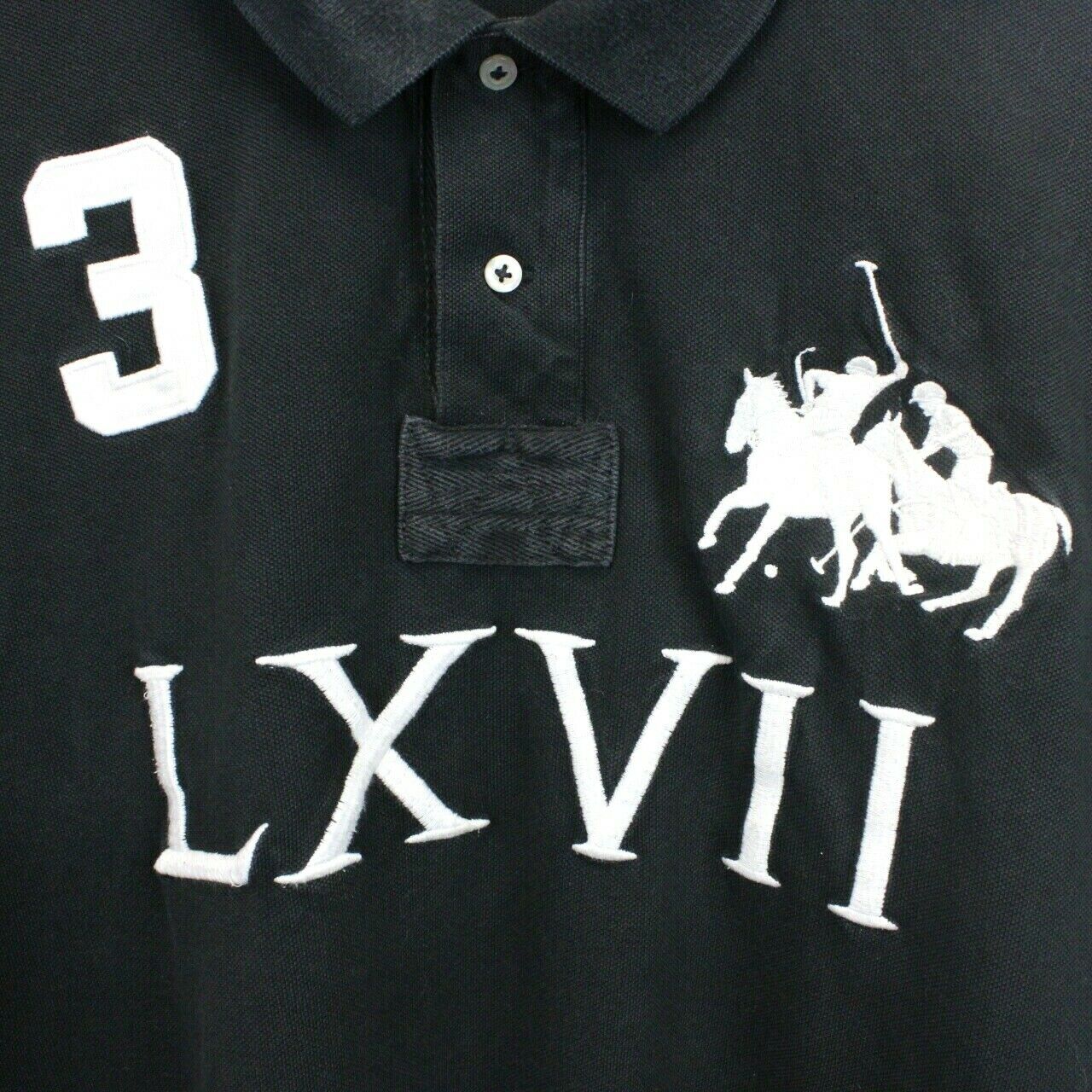 RALPH LAUREN Polo Shirt Black | XXL