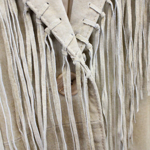 Womens 90s Suede Jacket Beige | Large
