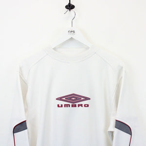 UMBRO 00s Sweatshirt White | Medium