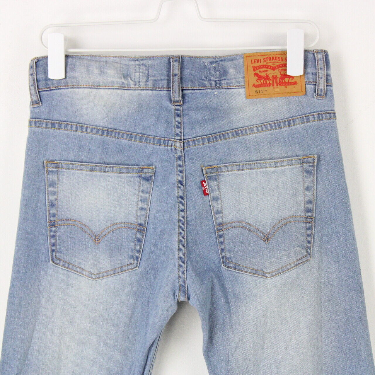 Mens LEVIS 511 Slim Jeans Light Blue W30 L32 GPS Vintage