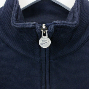 NIKE 00s 1/4 Zip Sweatshirt Navy Blue | Large