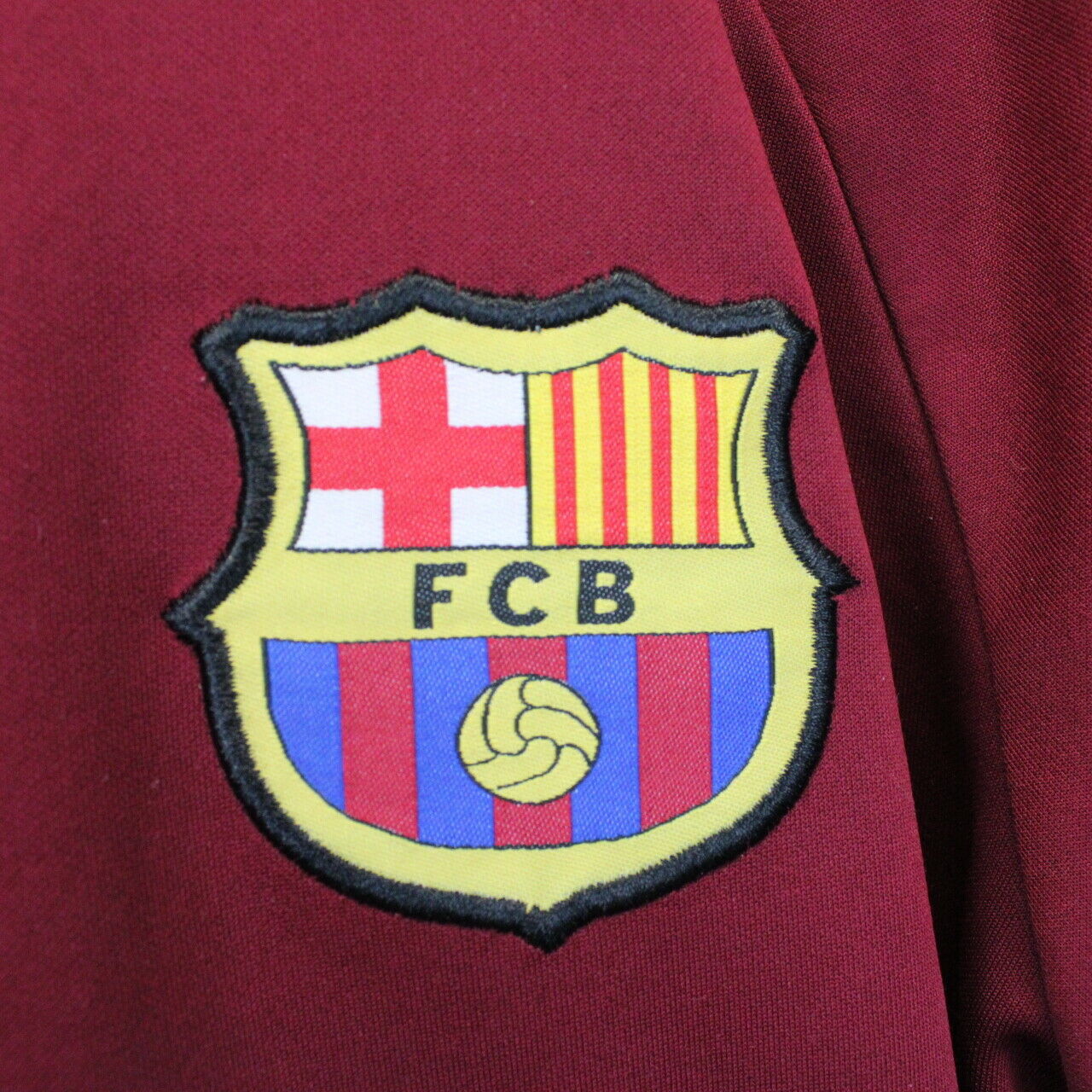 NIKE FC BARCELONA 1/4 Zip Sweatshirt Red | Large