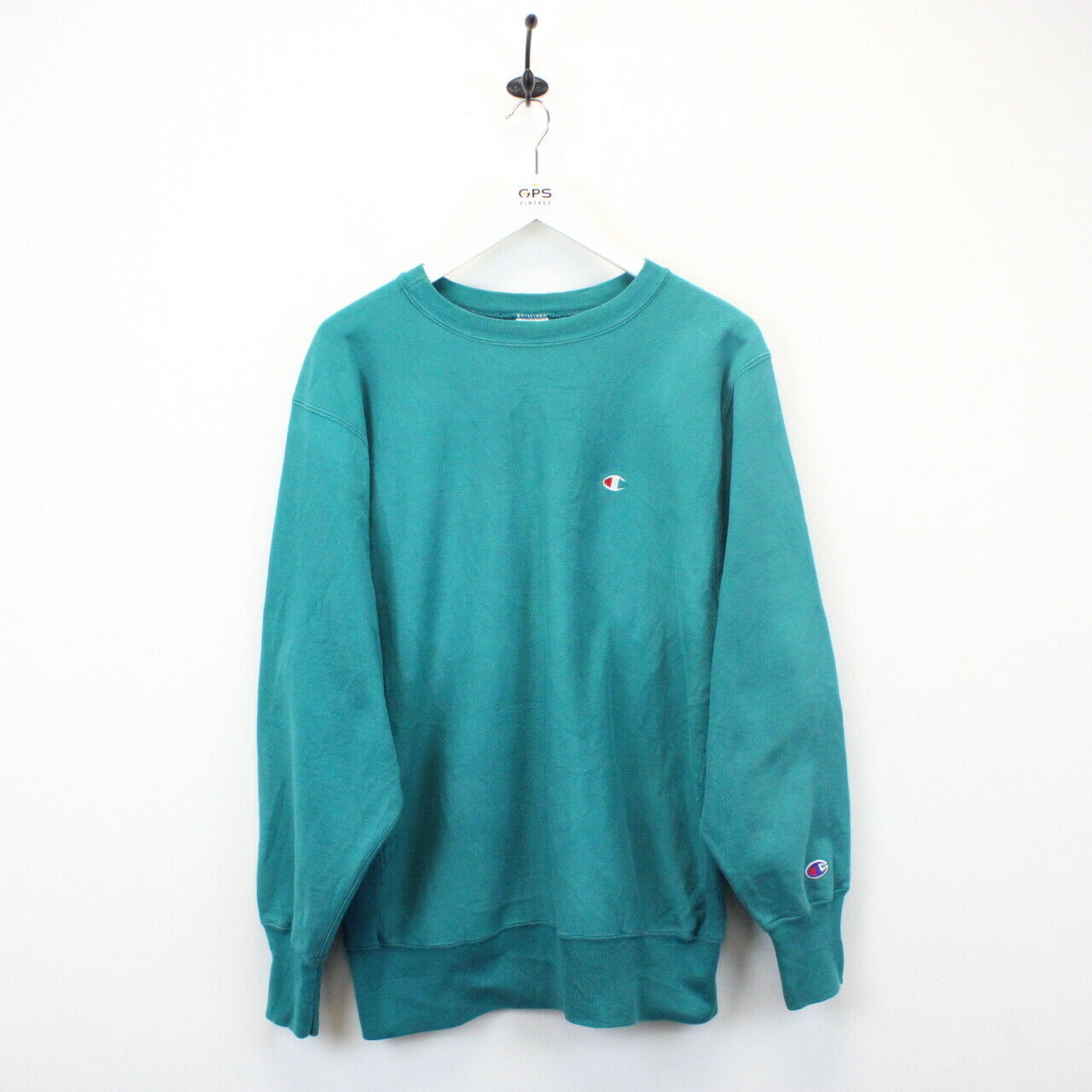 CHAMPION 90s Sweatshirt Green | XL