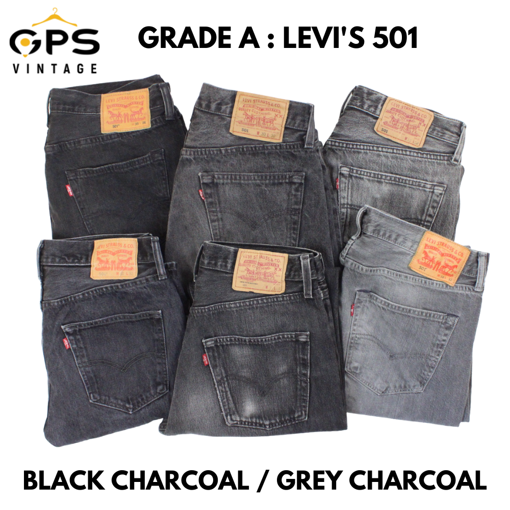 LEVIS 501 Jeans Grade A Black Grey