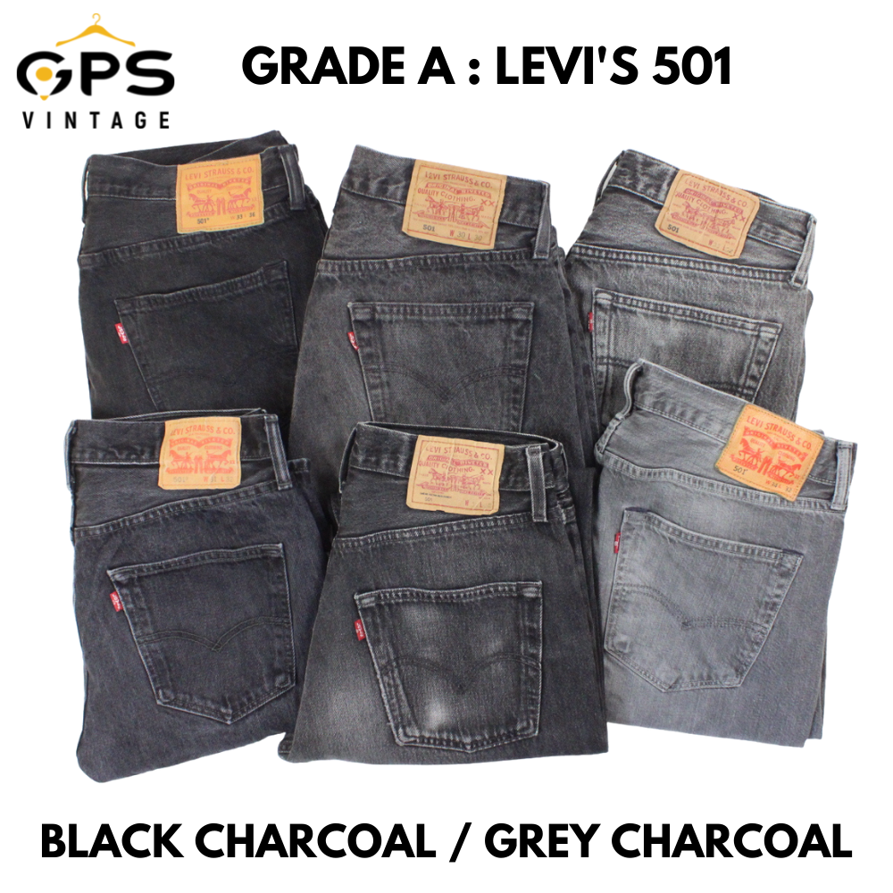 LEVIS 501 Jeans Grade A Black Grey – GPS Vintage