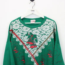 Load image into Gallery viewer, Womens 90s Christmas Sweatshirt Green | XXL
