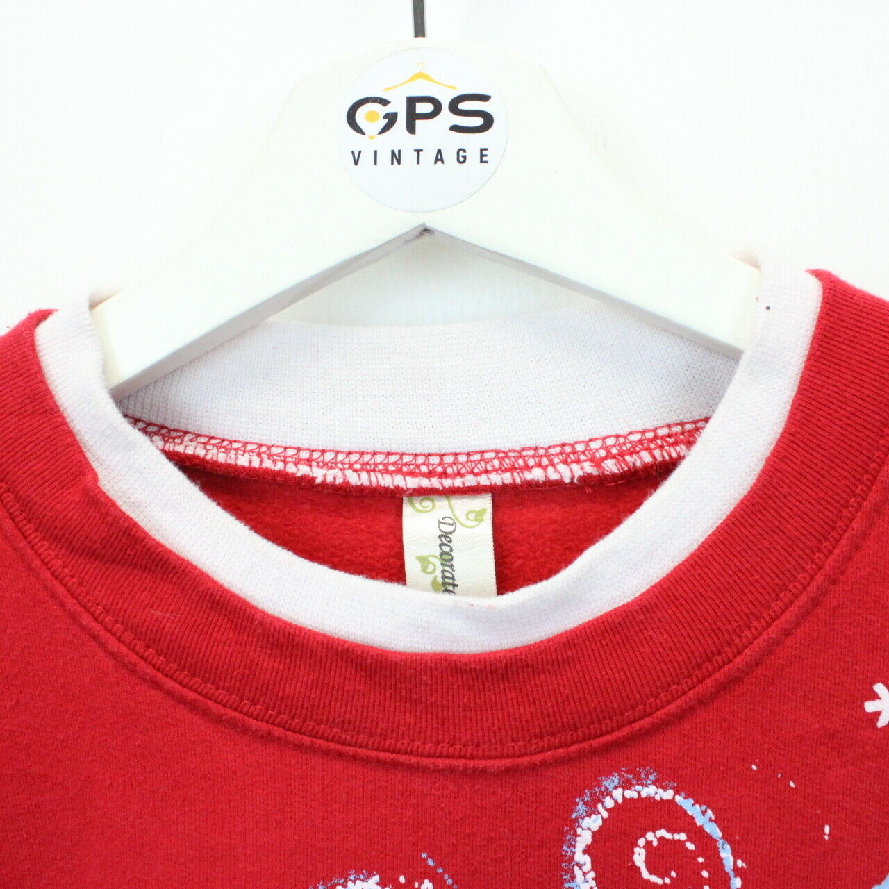 Womens 90s Christmas Sweatshirt Red | Medium