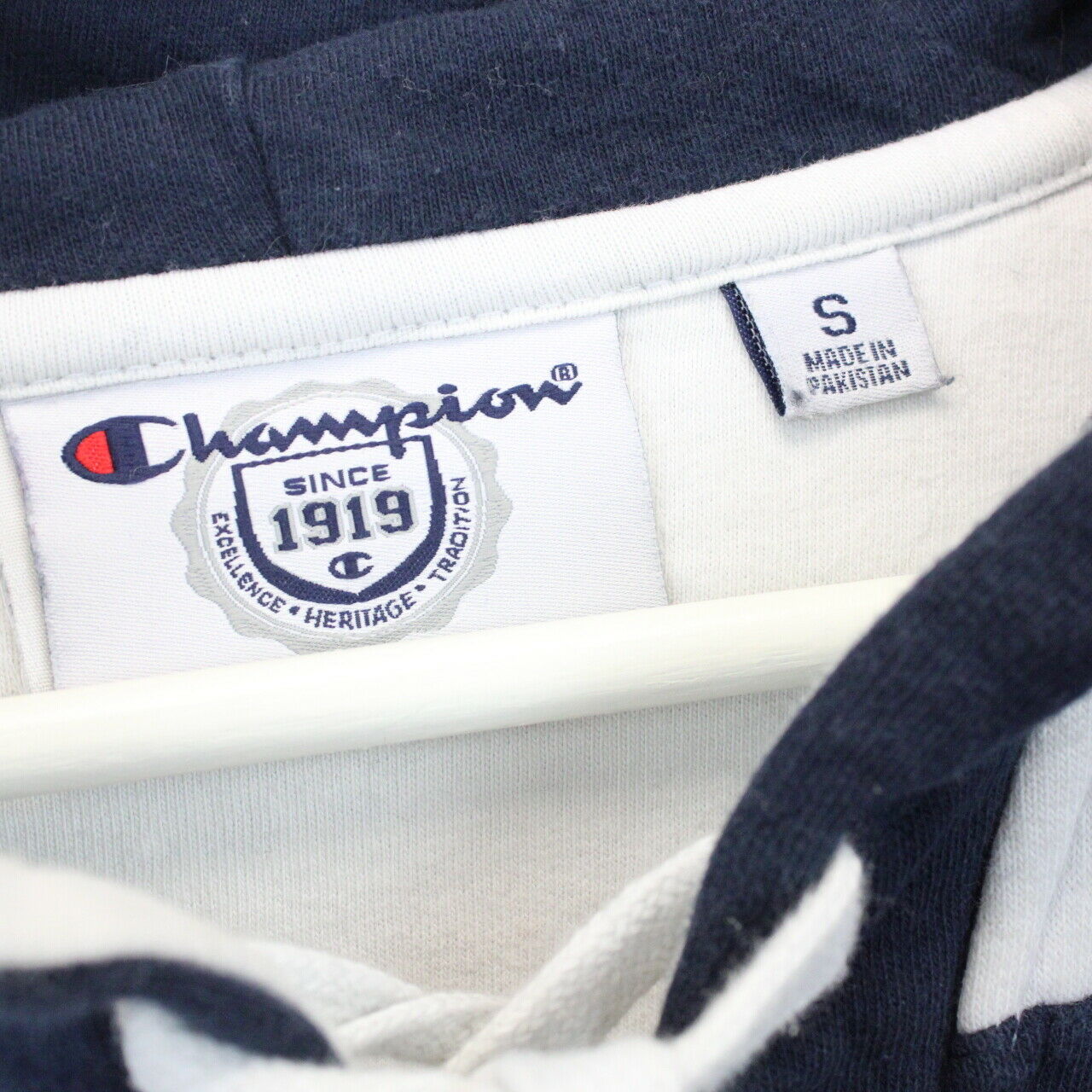 CHAMPION 00s Hoodie Navy Blue | Small