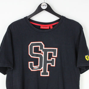 Mens FERRARI Scuderia T-Shirt Black | XL