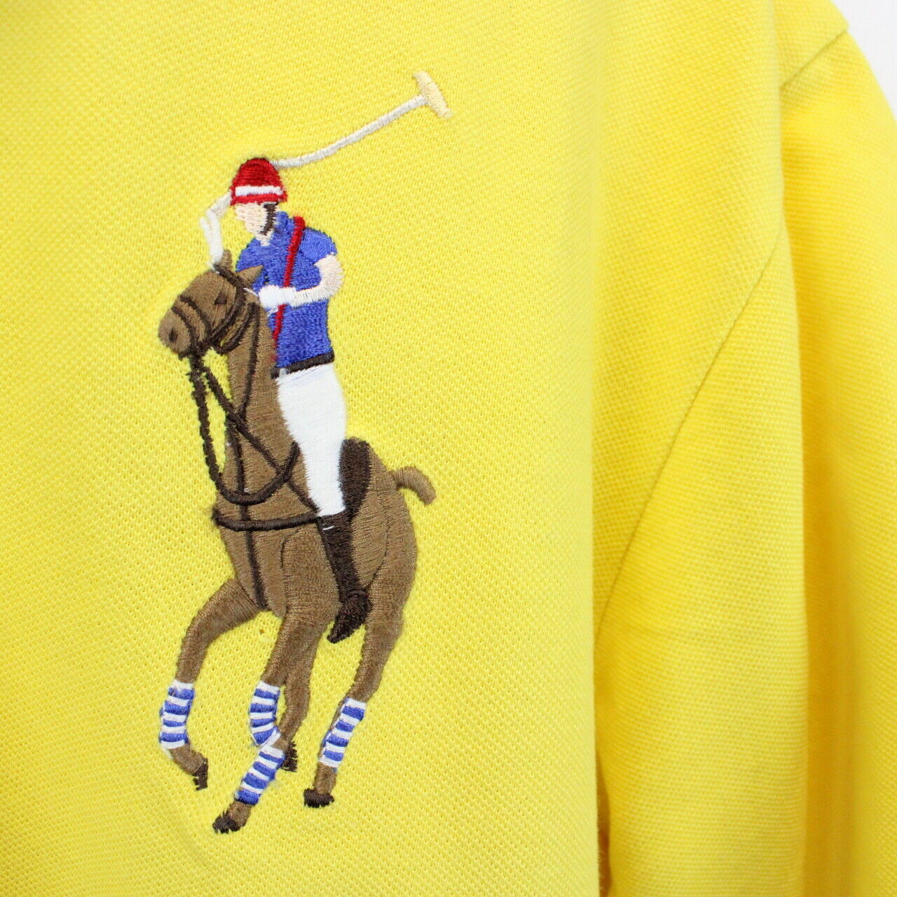 RALPH LAUREN Polo Shirt Yellow | Large