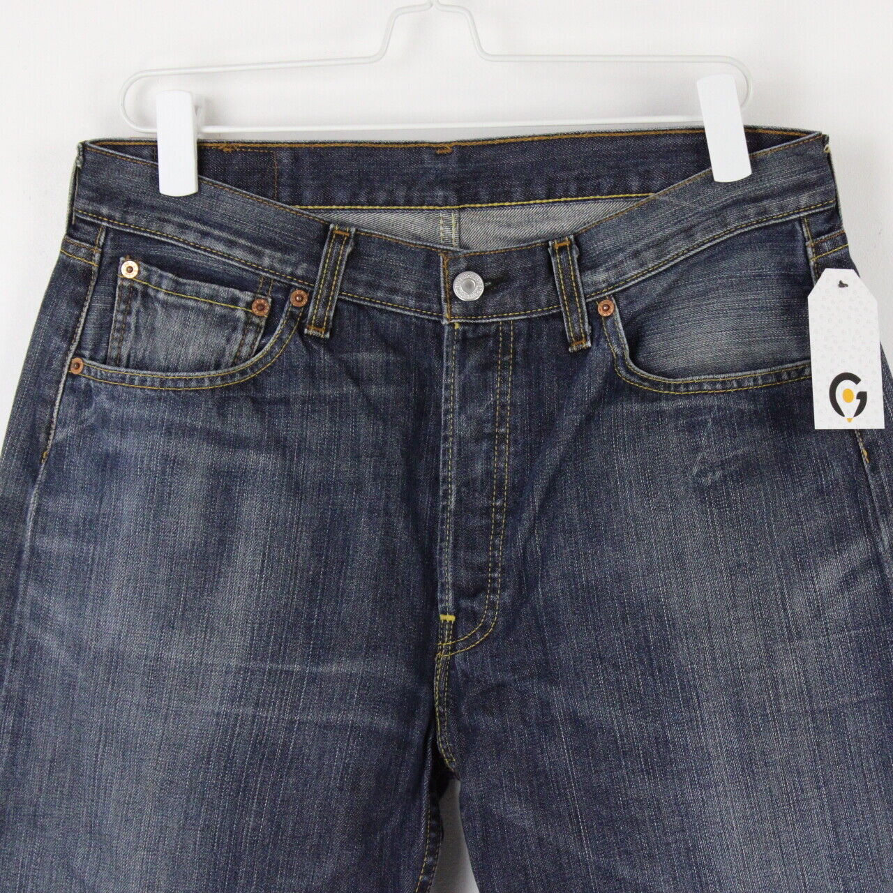 Mens LEVIS 501 Jeans Dark Blue | W34 L30