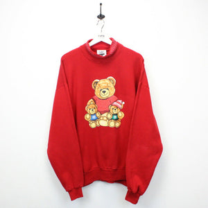 90s Christmas Sweatshirt Red | XL