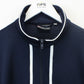 LOTTO 90s 1/4 Zip Sweatshirt Navy Blue | Large