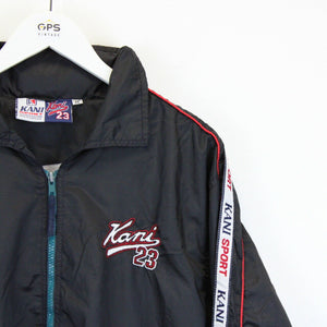 Vintage 90s KARL KANI Track Top Jacket Black | Medium