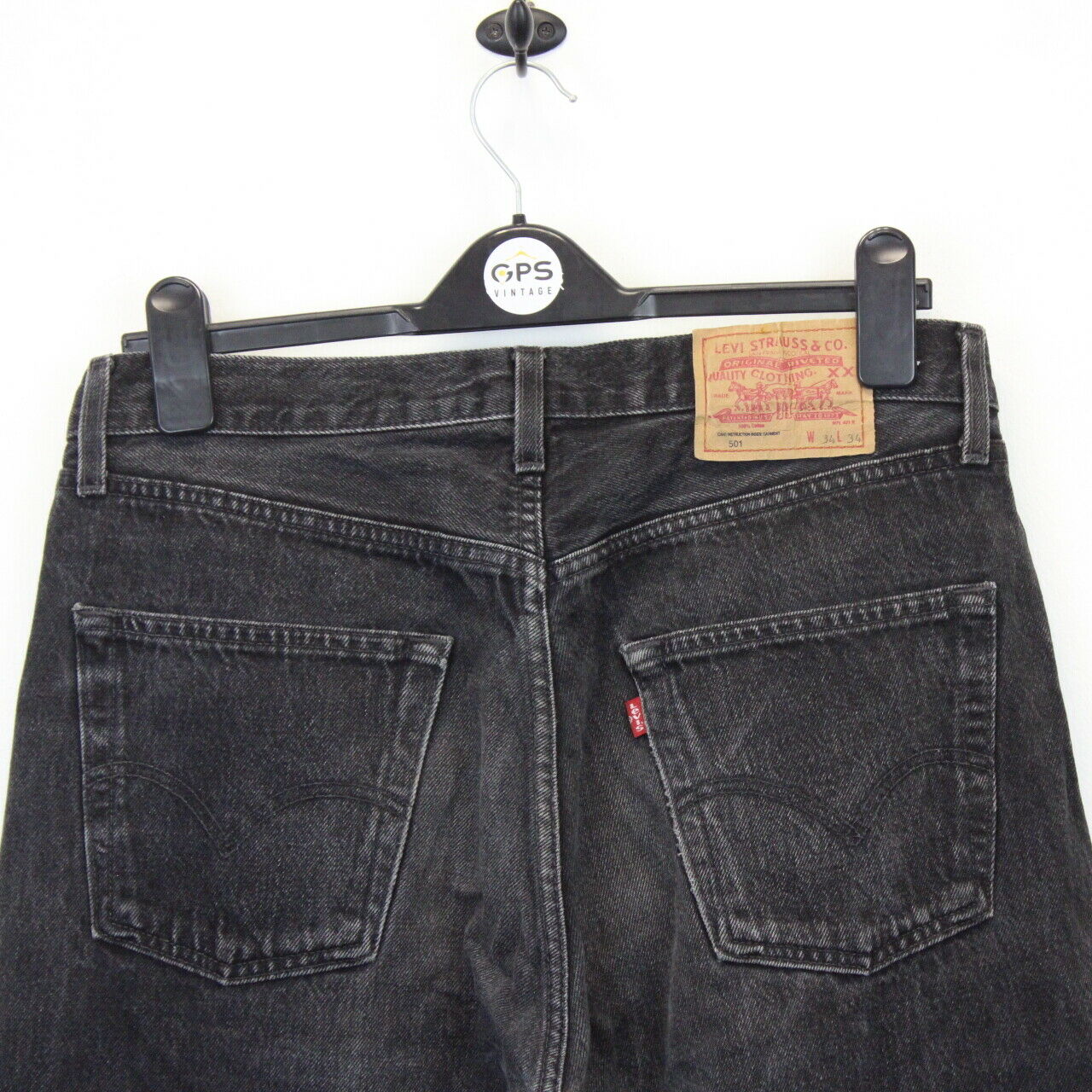 LEVIS 501 Jeans Black Charcoal | W33 L34