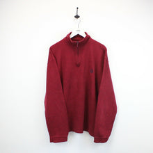Load image into Gallery viewer, CHAPS 1/4 Zip Knit Sweatshirt Red | XL

