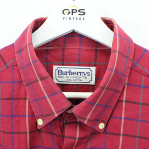 BURBERRYS 90s Shirt Red | Large