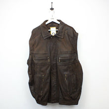 Load image into Gallery viewer, 90s Leather Biker Jacket Brown | XXL
