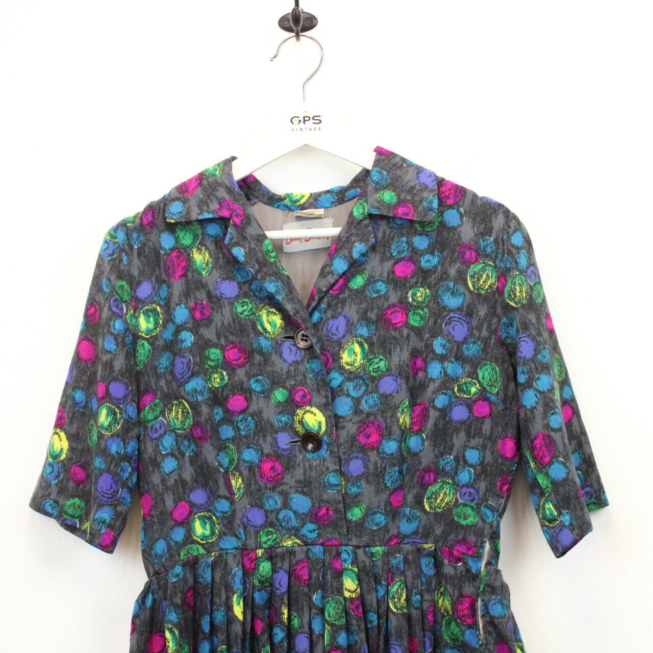 Womens 70s Dress Multicolour | Small