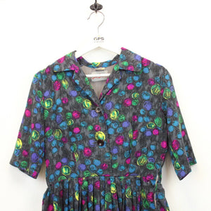 Womens 70s Dress Multicolour | Small