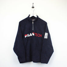 Load image into Gallery viewer, FILA 90s 1/4 Zip Fleece Navy Blue | Medium
