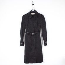 Load image into Gallery viewer, Womens KAREN MILLEN Trench Monogram Coat Black | Medium
