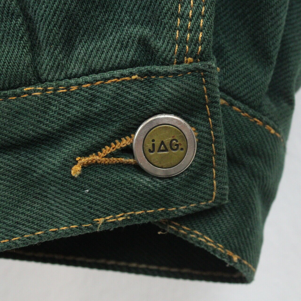 90s Denim Jacket Green | Large