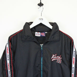 Vintage 90s KARL KANI Track Top Jacket Black | Medium