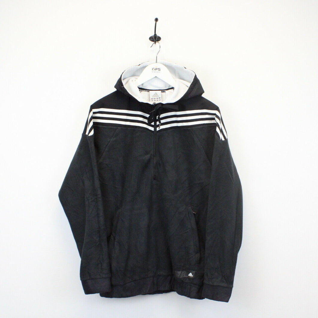 ADIDAS 90s 1/4 Zip Fleece Black | Medium