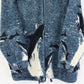 Womens 90s Fleece Jacket Blue | XL