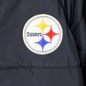 NFL 90s Pittsburgh STEELERS Jacket Black | Small