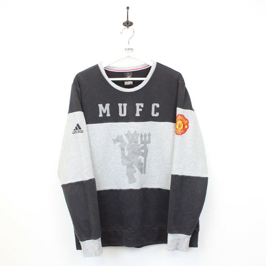 ADIDAS MANCHESTER UNITED FC Sweatshirt Grey | Large
