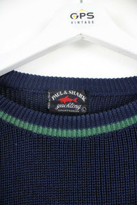 PAUL & SHARK Knit Sweatshirt Navy Blue | Large