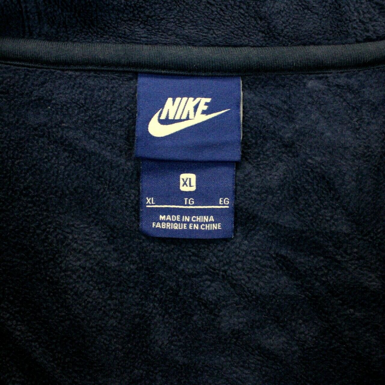 NIKE Fleece Jacket Navy Blue | XL